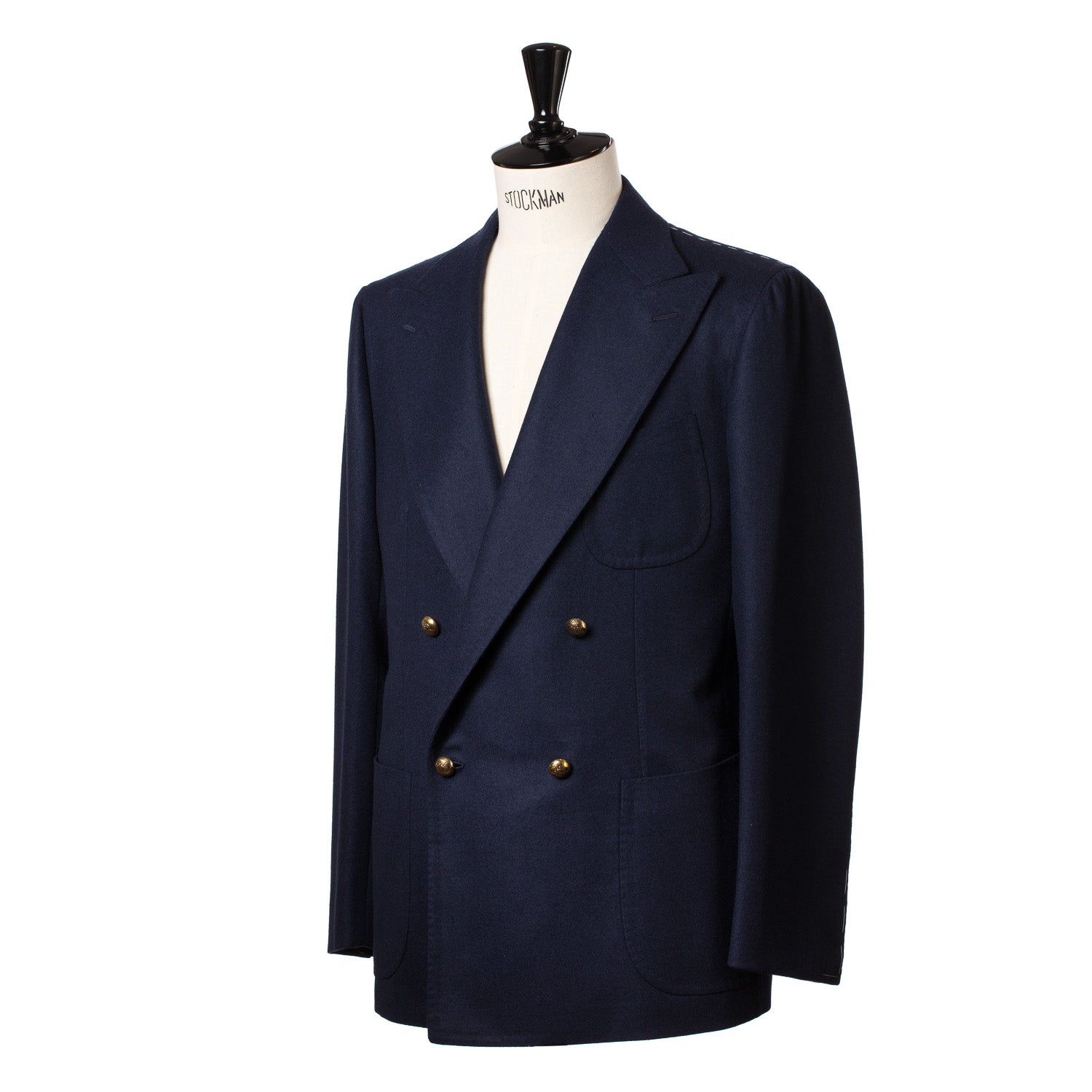 Dunkelblauer Blazer "Club d´Oro" aus einem Wollflanell von Fox Brother's - reine Handarbeit